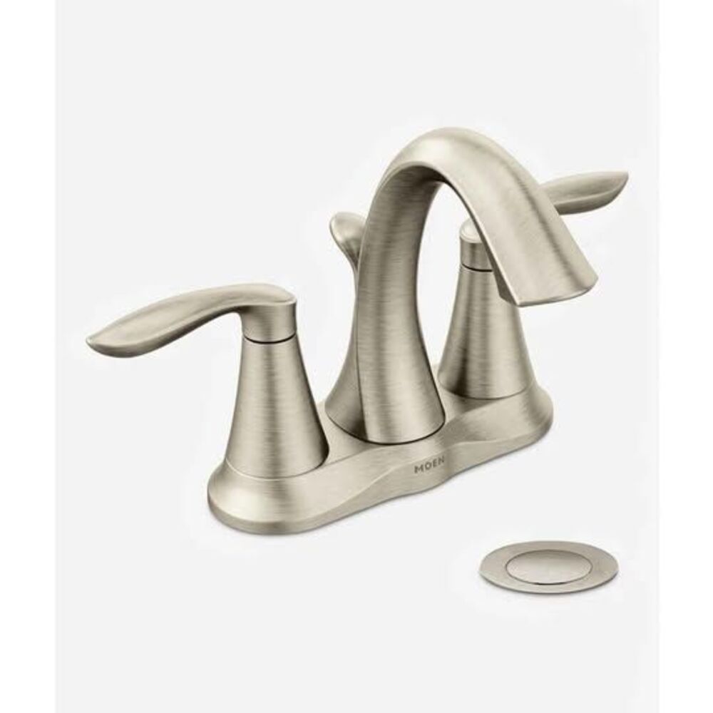 Moen Eva 4-inch Centerset Bathroom Faucet in Brushed Nickel - New in box